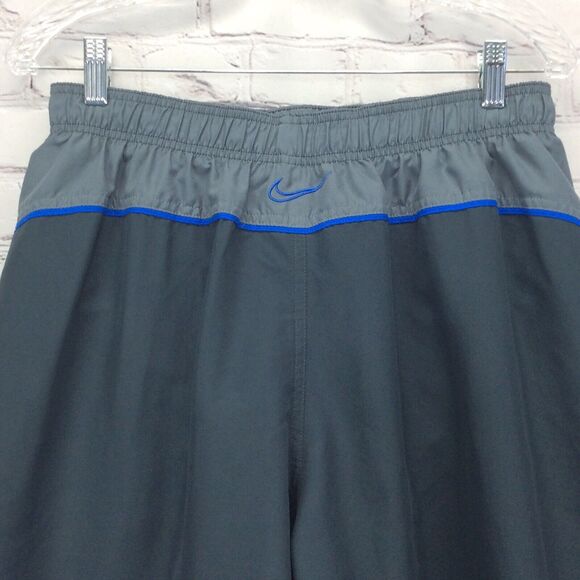 Nike Men’s Swim Trunks Size L Gray/Blue Mesh Lined Athleisure Cruise Beach Pool - Picture 3 of 8